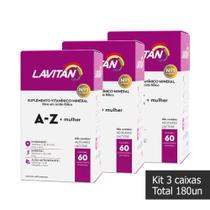 3cx Suplemento Vitamina Mineral Lavitan AZ Mulher 120 Dias