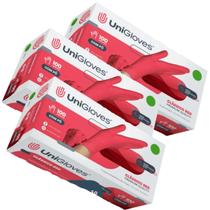 3cxs luvas proced látex c pó premium unigloves red 100un