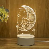 3D Cartoon Night Light, Led Bedside Lamp DIY Acrilic Gift