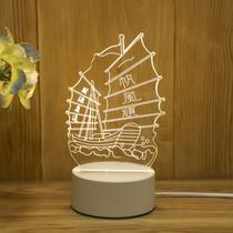 3D Cartoon Night Light, Led Bedside Lamp DIY Acrilic Gift