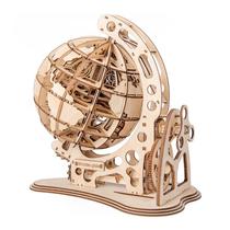 3D Globo de Madeira Quebra-cabeça DIY Unidade Mecânica Equipamento de Transmissão Rotativo Montagem Brinquedos de Decoração de Casa - Multicolor