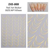 3D Gradiente Linha Francesa Adesivo De Unhas Diy Ferramenta De Adesivo De Decoração De Unhas