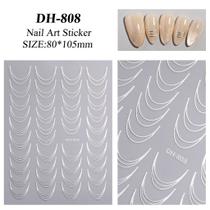 3D Gradiente Linha Francesa Adesivo De Unhas Diy Ferramenta De Adesivo De Decoração De Unhas