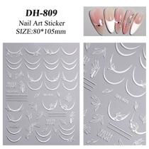 3D Gradiente Linha Francesa Adesivo De Unhas Diy Ferramenta De Adesivo De Decoração De Unhas