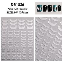 3D Gradiente Linha Francesa Adesivo De Unhas Diy Ferramenta De Adesivo De Decoração De Unhas
