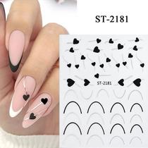 3D Gradiente Linha Francesa Adesivo De Unhas Diy Ferramenta De Adesivo De Decoração De Unhas