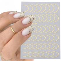 3D Gradiente Linha Francesa Adesivo De Unhas Diy Ferramenta De Adesivo De Decoração De Unhas 3D Gradiente Linha Francesa Adesivo De Unhas Diy Ferramenta De Adesivo De Decoração De Unhas