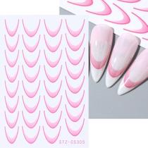 3D Gradiente Linha Francesa Adesivo De Unhas Diy Ferramenta De Adesivo De Decoração De Unhas 3D Gradiente Linha Francesa Adesivo De Unhas Diy Ferramenta De Adesivo De Decoração De Unhas