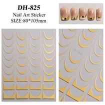 3D Gradiente Linha Francesa Adesivo De Unhas Diy Ferramenta De Adesivo De Decoração De Unhas