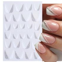 3D Gradiente Linha Francesa Adesivo De Unhas Diy Ferramenta De Adesivo De Decoração De Unhas