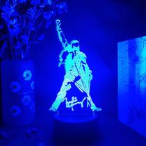 3D LED Luz Noturna Queen Concert Freddie Mercury Figura - generic