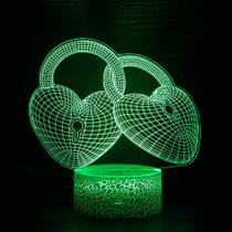 3D LED Night Lights Lovers bloqueia a mudança de cor para crianças 3D LED Night Lights Lovers bloqueia a mudança de cor para crianças