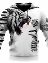 3D moletom masculino moda tigre Streetwear pulôver outono