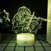 3D Night Light Your Lie em abril Kaori Miyazono Arima Kousei