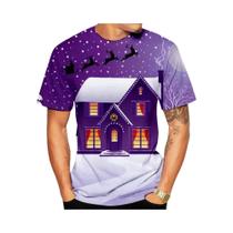 3D personalizado imprimiu o t-shirt, ocasional, elegante, popular, Natal, novo, verão