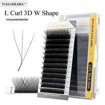 3D W Shape L LU Curl Premium Soft Natural Tecido À Mão Extensão De Maquiagem De Cílios Postiços