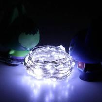 3m 30led Button Cell Powered Silver Copper Wire Mini Fairy String Lights Wh