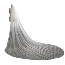 3M Elegantes véus de casamento noiva 1 e 2 camadas Bridal Wedding véu Acessórios - Bege - 200cm