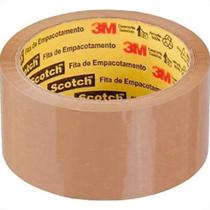 3M Fita Adesiva P/Embalagem Marrom 48 X 50 - Kit C/4 Rl