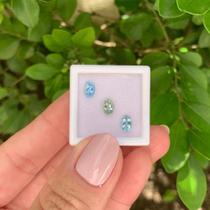 3ø Água Marinha Oval SET 1,23ct 3ø Água Marinha Oval SET 1,23ct