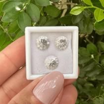 3ø Berilo Incolor Brilhante ø8mm 4,91ct