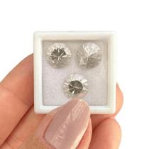 3ø Berilo Incolor Brilhante ø9,1mm 7,19ct