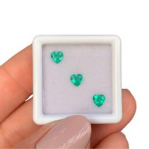 3ø Esmeralda Coração 4x4mm 0,66ct