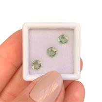 3ø Safira Verde Brilhante ø5mm 1,64ct 3ø Safira Verde Brilhante ø5mm 1,64ct