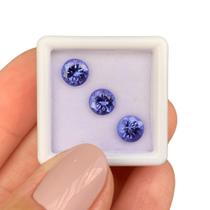 3ø Tanzanita Brilhante ø6mm 2,90ct 3ø Tanzanita Brilhante ø6mm 2,90ct