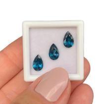 3ø Topázio Azul London Blue Gota 2,84ct