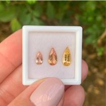 3ø Topázio Imperial Gota SET 1,85ct 3ø Topázio Imperial Gota SET 1,85ct