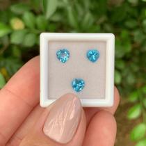 3ø Topázio Swiss Blue Coração 5x5mm 1,66ct