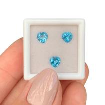 3ø Topázio Swiss Blue Coração 5x5mm 1,66ct