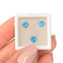 3ø Topázio Swiss Blue Coração 5x5mm 1,78ct