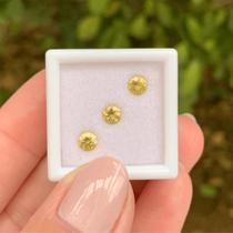 3ø Turmalina Amarela Brilhante ø4mm 0,74ct