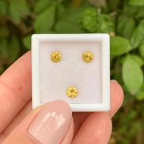 3ø Turmalina Amarela Brilhante ø4mm 0,78ct
