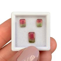 3ø Turmalina Bicolor Baguete Retangular 2,16ct