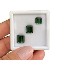 3ø Turmalina Verde Azulada Baguete 8,44ct