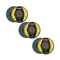 3pc Disco Flap Manta Abrasiva 115mmx22,23mm Azul Fino Inox