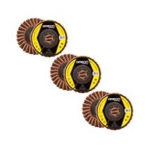 3pc Disco Flap Manta Abrasiva 115mmx22,23mm Marrom Grosso