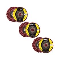 3pc Disco Flap Manta Abrasiva 115x22,23mm Médio Vermelho