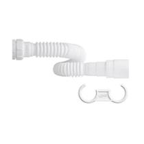 3pc Sifão Tubo Extensível Universal Branco Com Suporte Censi