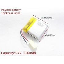 (3pcs)bateria 3,7v 220mah 5mm X 25mm X 25mm Nova