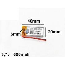 (3pcs)bateria 3,7v 600mah 6mm X 20mm X 40mm 602040 (3pcs)bateria 3,7v 600mah 6mm X 20mm X 40mm 602040