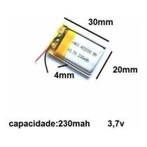 (3pcs) Bateria 402030 3.7v 230 Mah 30mm X 20mm X 4mm - bgb
