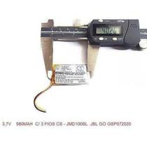 (3pcs) Bateria Caixa Som Go C/ 3 Fios 3,7v 580mah A