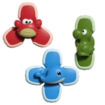 3pcs brinquedo giratório com chocalhos ventosa para crianças ventosa brinquedo giratório