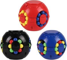 3PCS Brinquedos Criativos de Descompressão Cubo Mágico Rubik's Little Magic Beans Fingertip Gyroscope Toy Jogo Intelectual para Crianças