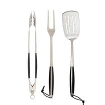 3pcs Churrasco Munich espatula pegador garfo Preto 3pcs Churrasco Munich espatula pegador garfo Preto