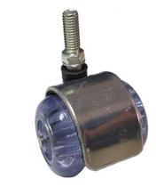 (3pçs) Rodizio Roda Dupla Gel Rosca Parafuso 3/8 Capa Inox